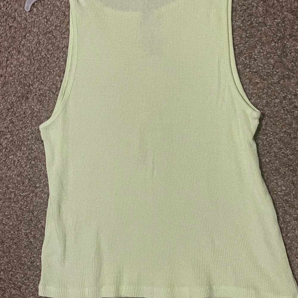 green tank top